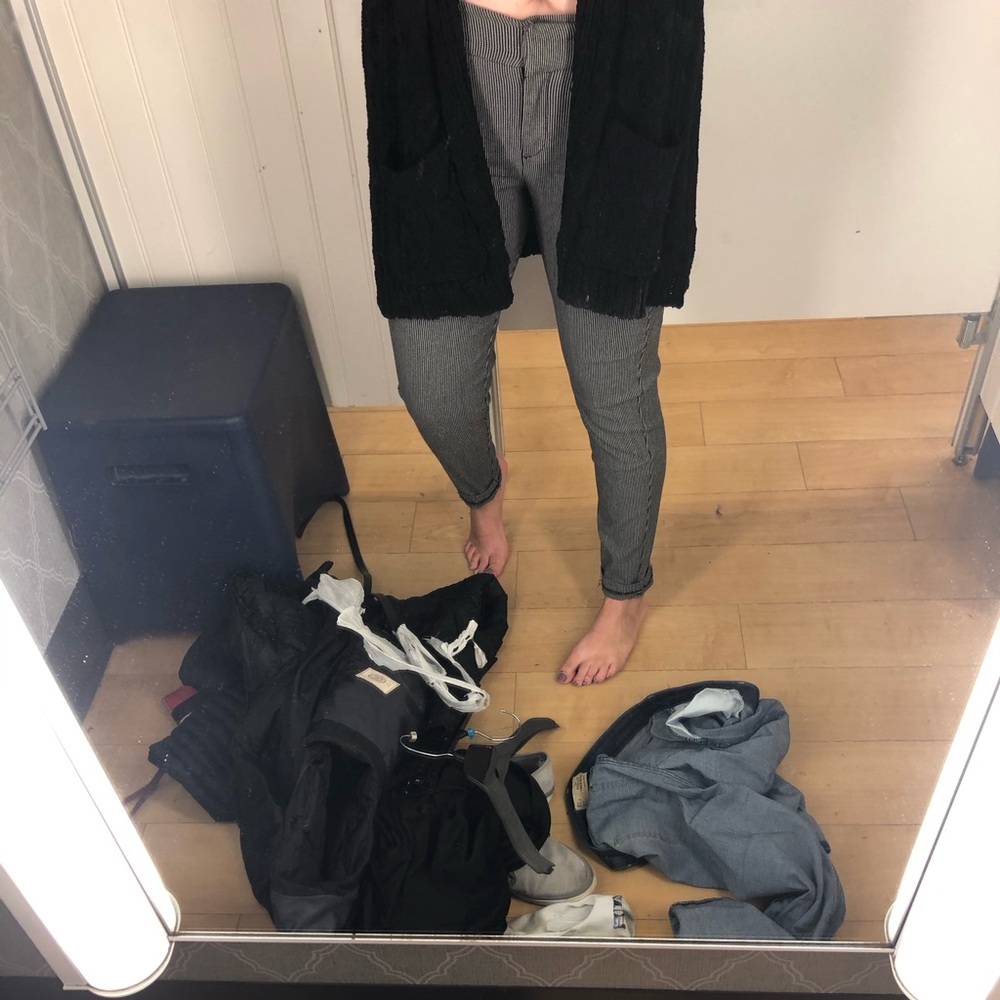 Black and white stripped dress pants